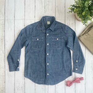 J Crew Blue Denim Button Down Shirt